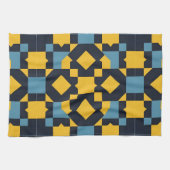 Abstraktes geometrisches Muster mit dynamischen Fa Geschirrtuch (Horizontal)