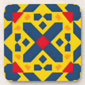 Abstraktes geometrisches Muster mit dynamischen Fa Getränkeuntersetzer (Vorderseite)