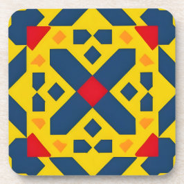 Abstraktes geometrisches Muster mit dynamischen Fa Getränkeuntersetzer