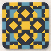 Abstraktes geometrisches Muster mit dynamischen Fa Getränkeuntersetzer (Vorderseite)