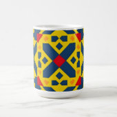 Abstraktes geometrisches Muster mit dynamischen Fa Kaffeetasse (Mittel)