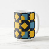 Abstraktes geometrisches Muster mit dynamischen Fa Kaffeetasse (VorderseiteRechts)