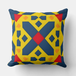 Abstraktes geometrisches Muster mit dynamischen Fa Kissen