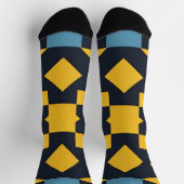 Abstraktes geometrisches Muster mit dynamischen Fa Socken (Oben)