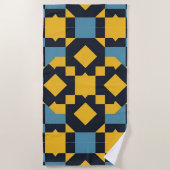 Abstraktes geometrisches Muster mit dynamischen Fa Strandtuch (Vorderseite)