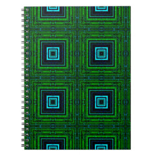 Abstraktes geometrisches Muster mit Kaleidoskopabs Notizblock
