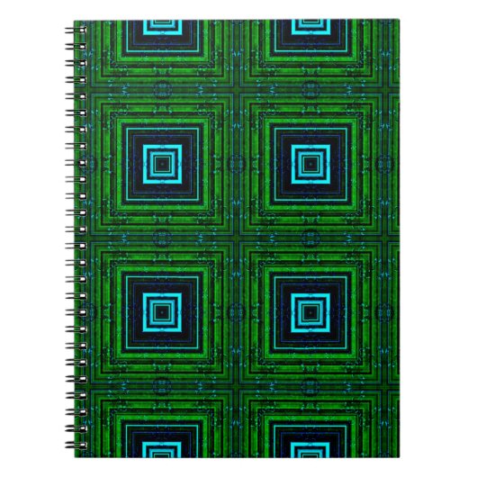 Abstraktes geometrisches Muster mit Kaleidoskopabs Notizblock (Vorderseite)