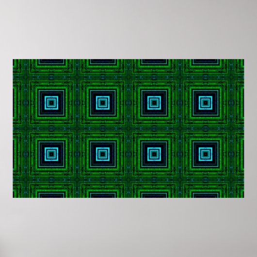 Abstraktes geometrisches Muster mit Kaleidoskopabs Poster (Vorne)