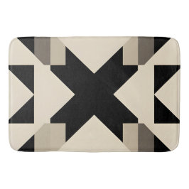 Abstraktes geometrisches Muster mit kontrahiertem Badematte