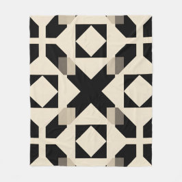 Abstraktes geometrisches Muster mit kontrahiertem  Fleecedecke