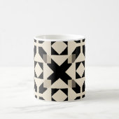 Abstraktes geometrisches Muster mit kontrahiertem Kaffeetasse (Mittel)