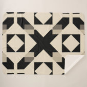 Abstraktes geometrisches Muster mit kontrahiertem  Sherpadecke (Vorderseite (Horizontal))