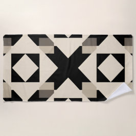 Abstraktes geometrisches Muster mit kontrahiertem  Strandtuch