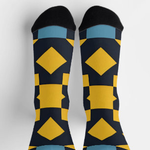 Abstraktes geometrisches Muster mit lebendigen Far Socken
