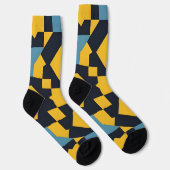 Abstraktes geometrisches Muster mit lebendigen Far Socken (Rechts)