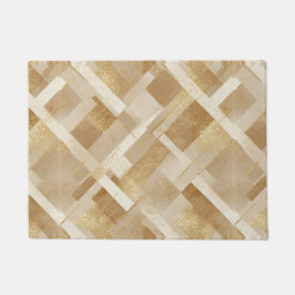 Abstraktes geometrisches Muster mit Metallic Fußmatte