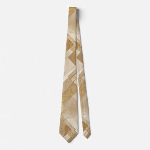 Abstraktes geometrisches Muster mit Metallic Krawatte