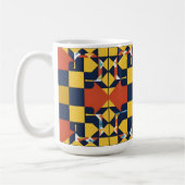 Abstraktes geometrisches Muster mit Pfeilen Kaffeetasse (Links)