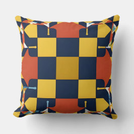 Abstraktes geometrisches Muster mit Pfeilen Kissen