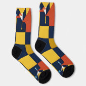 Abstraktes geometrisches Muster mit Pfeilen Socken (Rechts)