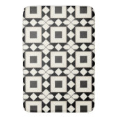 Abstraktes geometrisches Muster mit Retrofarben Badematte (Vorderseite Vertikal)