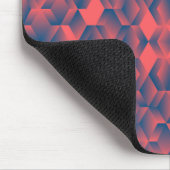 Abstraktes geometrisches Muster mit roten und blau Mousepad (Ecke)