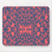 Abstraktes geometrisches Muster mit roten und blau Mousepad (Vorne)