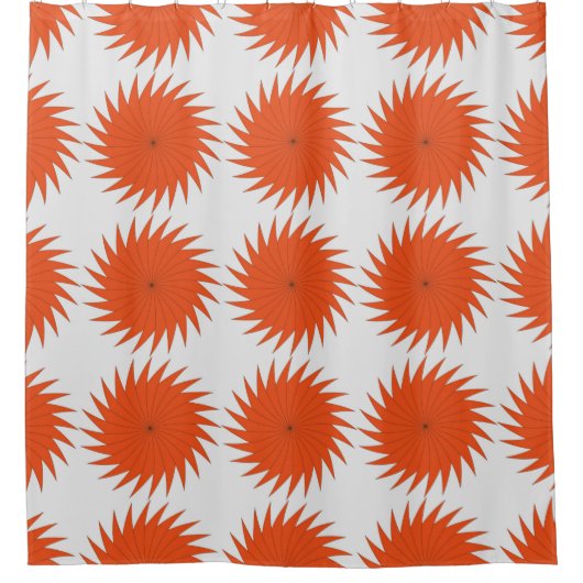 Abstraktes geometrisches Muster mit Streifen, Lini Duschvorhang (Vorderseite)