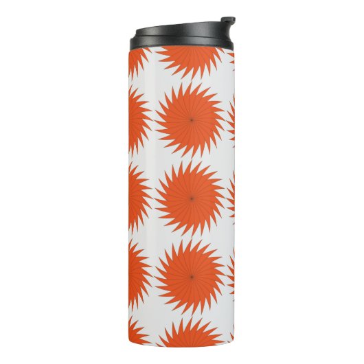 Abstraktes geometrisches Muster mit Streifen, Lini Thermosbecher (Nach links gedreht)