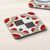 Abstraktes geometrisches Muster mit symmetrischen  Getränkeuntersetzer (Linke Seite)