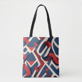 Abstraktes geometrisches Muster mit überlappenden  Tasche (Vorderseite)