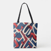 Abstraktes geometrisches Muster mit überlappenden  Tasche (Rückseite)