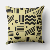 Abstraktes geometrisches Muster moderner Kunst Kissen (Rückseite)
