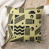 Abstraktes geometrisches Muster moderner Kunst Kissen (Decke)