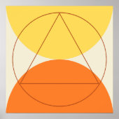 Abstraktes geometrisches Muster moderner Kunst Poster (Vorne)