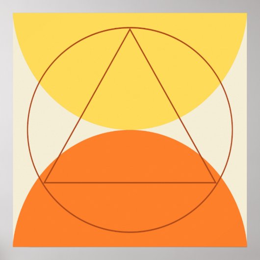Abstraktes geometrisches Muster moderner Kunst Poster (Vorne)
