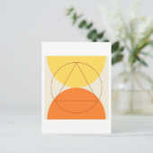 Abstraktes geometrisches Muster moderner Kunst Postkarte (Stehend Vorderseite)