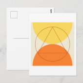 Abstraktes geometrisches Muster moderner Kunst Postkarte (Vorne/Hinten)