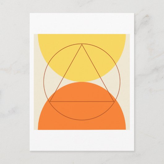 Abstraktes geometrisches Muster moderner Kunst Postkarte (Vorderseite)