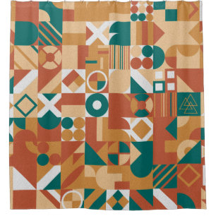 Abstraktes geometrisches Muster. Multicolor Figure Duschvorhang