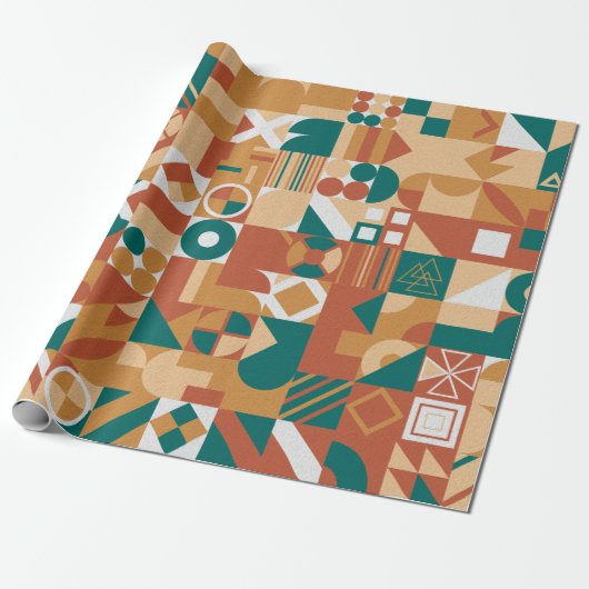 Abstraktes geometrisches Muster. Multicolor Figure Geschenkpapier (Ungerollt)