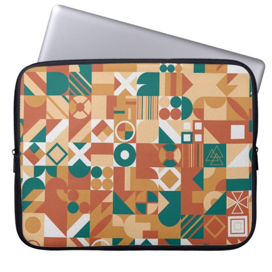 Abstraktes geometrisches Muster. Multicolor Figure Laptopschutzhülle (Vorderseite)