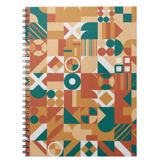 Abstraktes geometrisches Muster. Multicolor Figure Notizblock (Vorderseite)