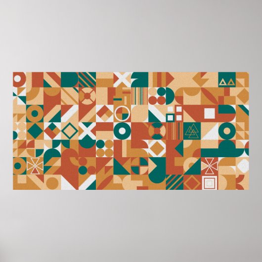 Abstraktes geometrisches Muster. Multicolor Figure Poster (Vorne)