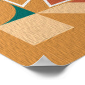 Abstraktes geometrisches Muster. Multicolor Figure Poster (Ecke)