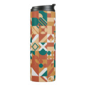 Abstraktes geometrisches Muster. Multicolor Figure Thermosbecher (Nach links gedreht)