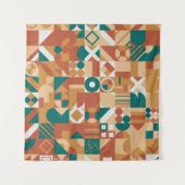 Abstraktes geometrisches Muster. Multicolor Figure Wandteppich (Vorderseite (Horizontal))