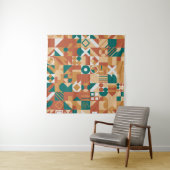 Abstraktes geometrisches Muster. Multicolor Figure Wandteppich (Beispiel (Horizontal))