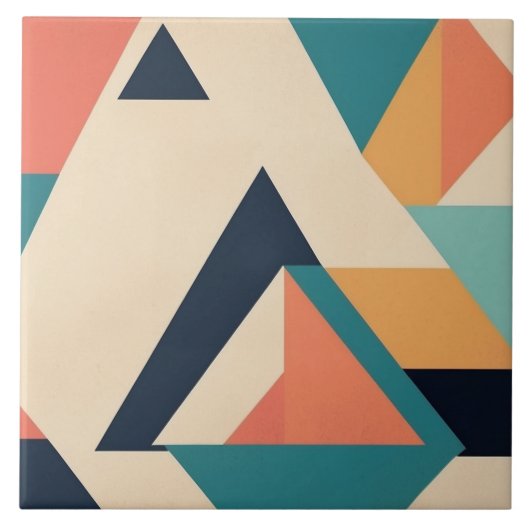Abstraktes geometrisches Muster nach hinten Fliese (Vorderseite)