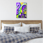 abstraktes geometrisches Muster nach hinten Leinwanddruck (Insitu (Schlafzimmer))